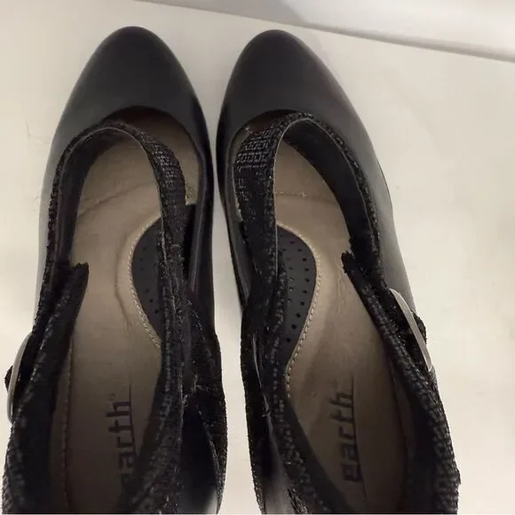 Earth  Black Garnet Women's Mary Jane heelsShoes size 6.5 - Picture 5 of 6